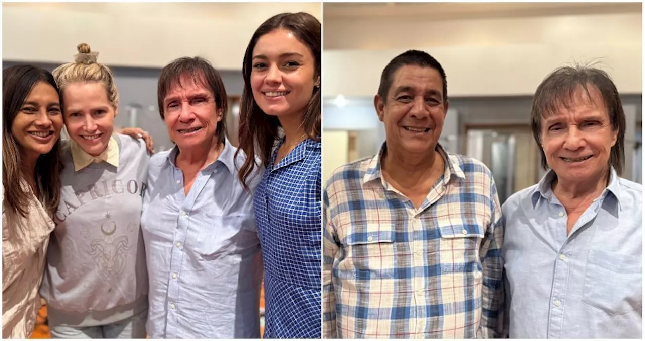 Roberto Carlos grava especial de fim de ano da Globo com famosos; veja fotos