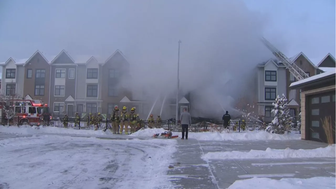 Calgary Fire Department responding to explosion in Mahogany