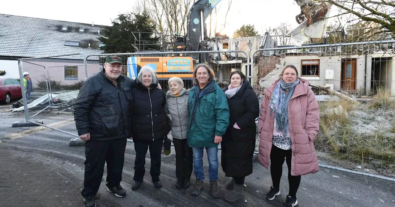 East Kilbride houses finally pulled down a year after devastating fire