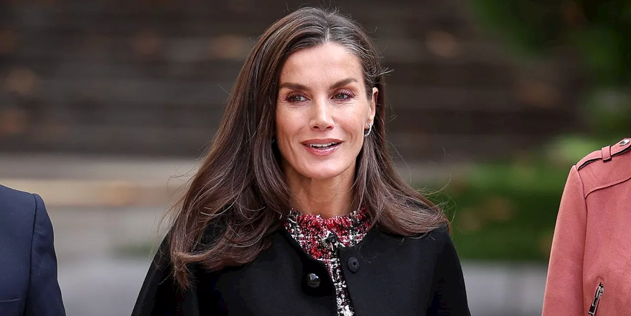 Queen Letizia Updates Holiday-Ready Tweed With an Elegant Cape