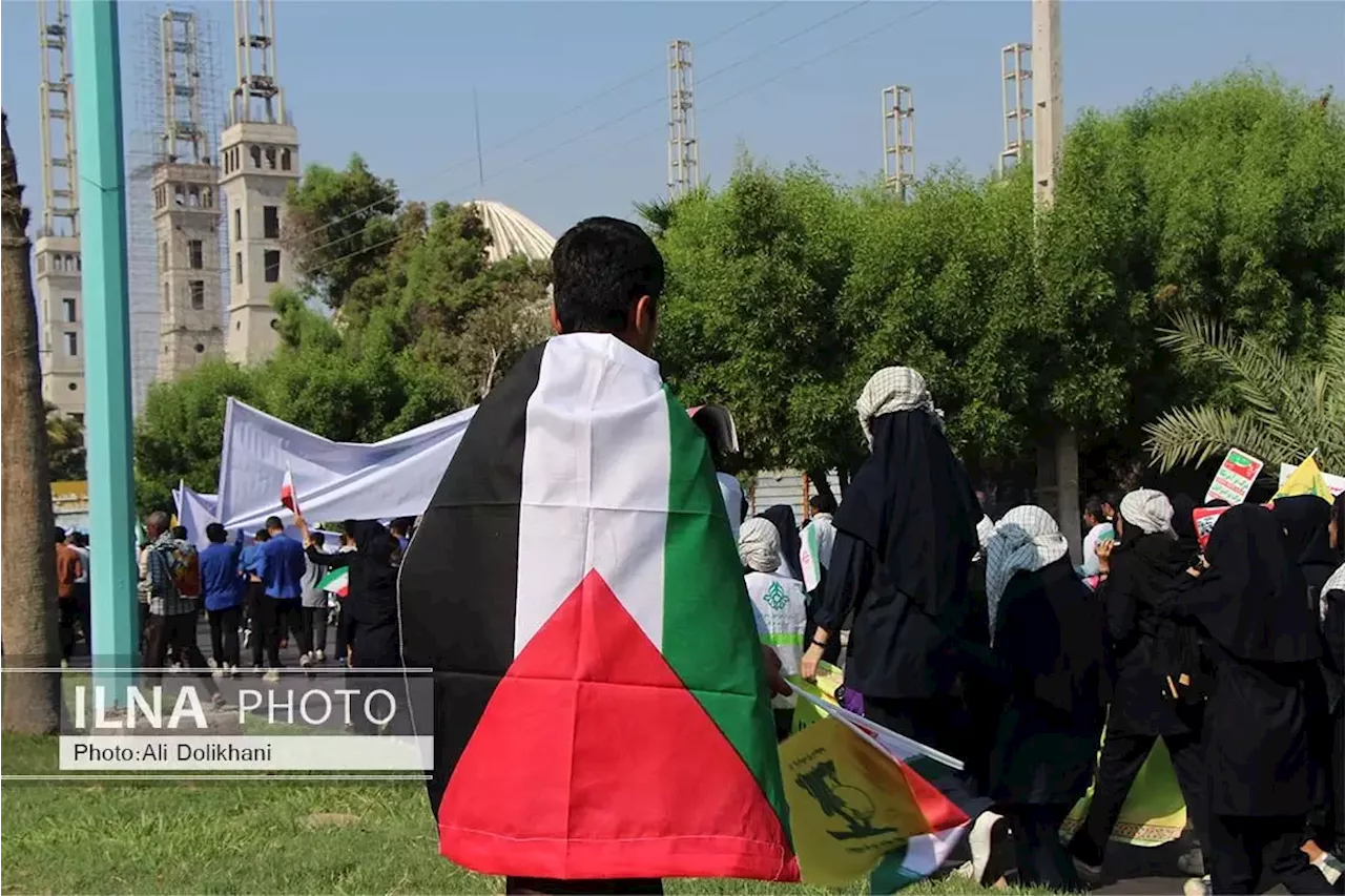 برگزاری اجتماع مردمی حمایت از فلسطین در برابر دفتر سازمان ملل