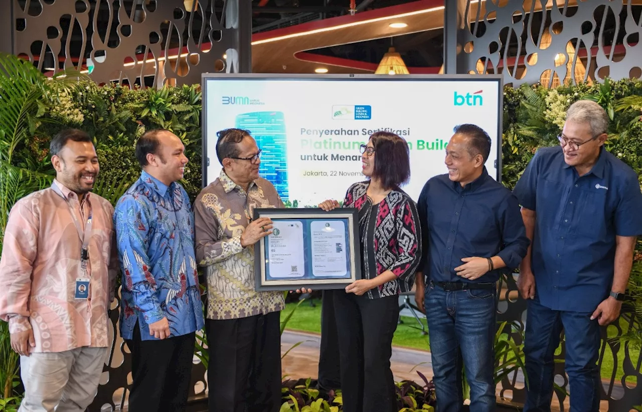 BTN Raih Sertifikasi Green Building dengan Predikat Tertinggi