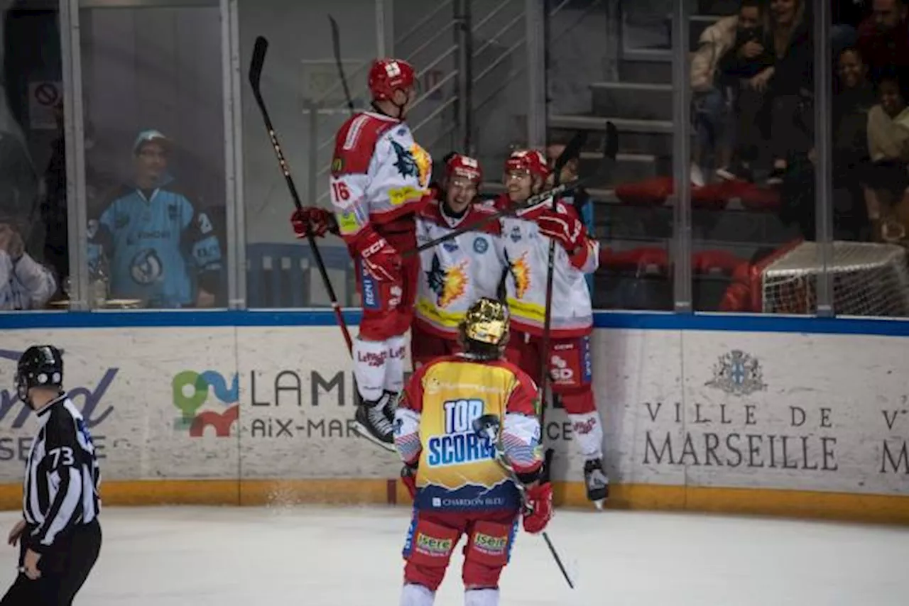 Grenoble leader incontesté après sa victoire contre Rouen, Marseille domine Amiens au bout du suspense