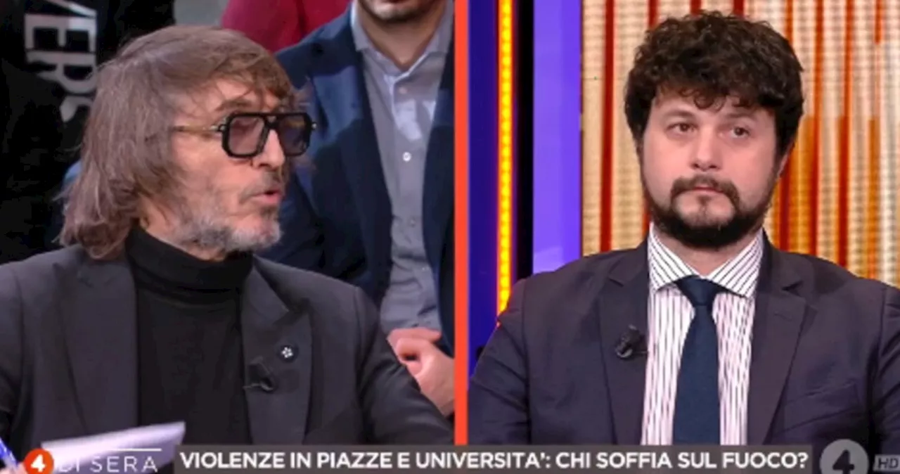 4 di sera, Giuseppe Cruciani smaschera Brando Benifei: &#034;A La Sapienza ci sono i fascisti rossi&#034;