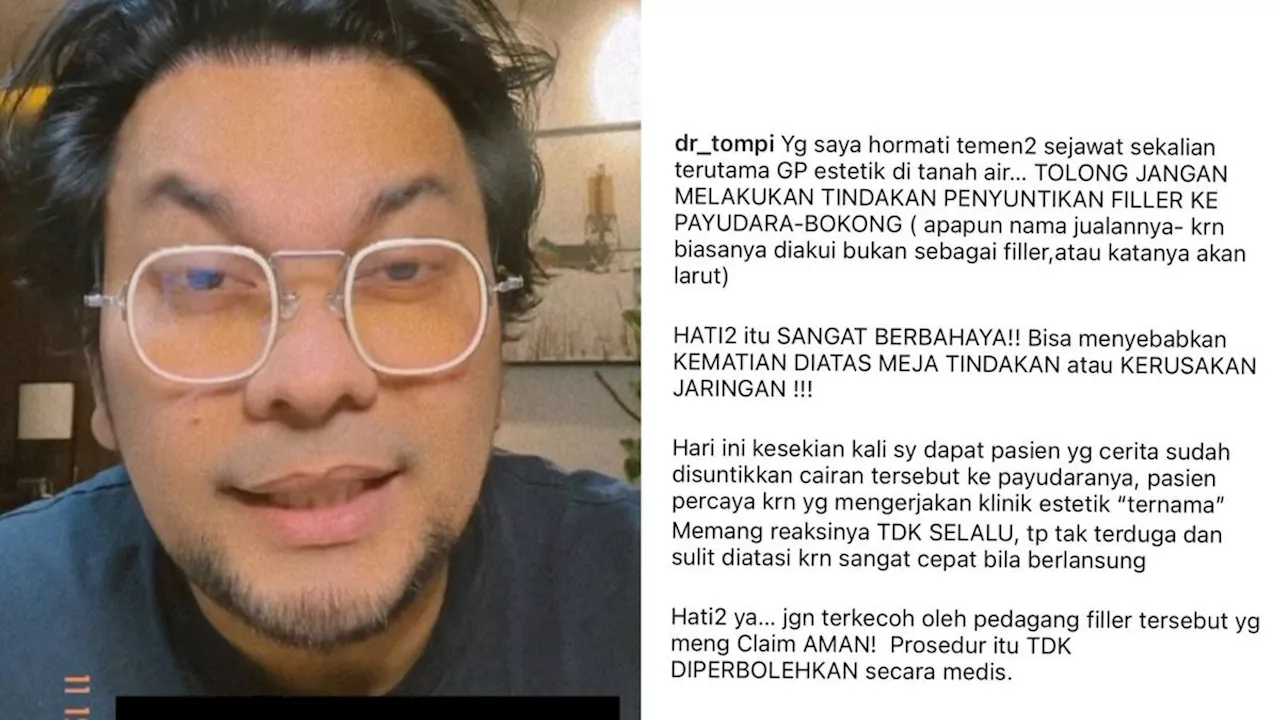 Dr. Tompi Peringatkan Risiko Filler Payudara dan Bokong, Bisa Meninggal di Meja Operasi