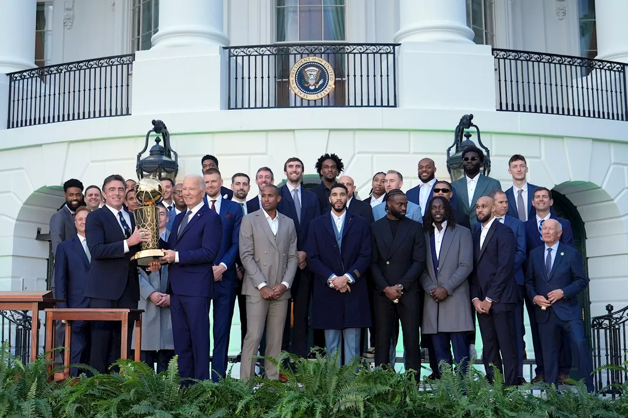 President Biden welcomes 2024 NBA champs Celtics to White House