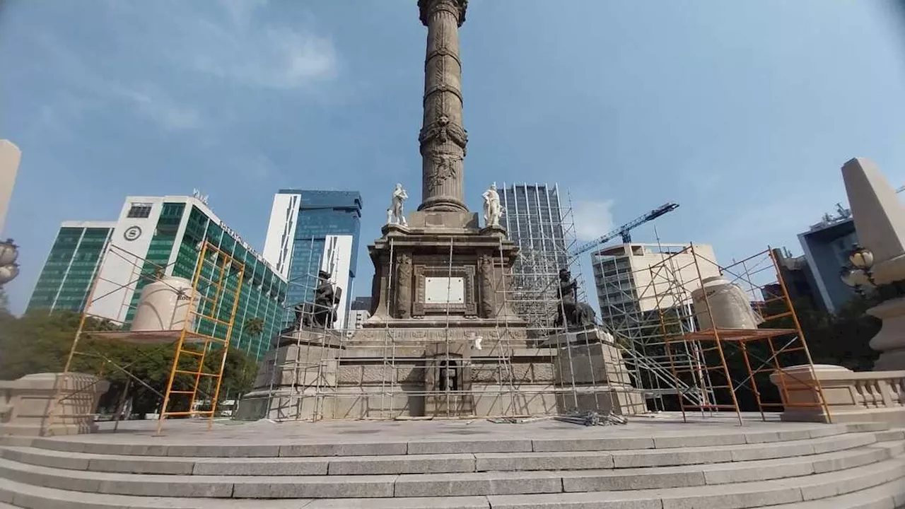 Inician trabajos de restauración del Ángel de la Independencia