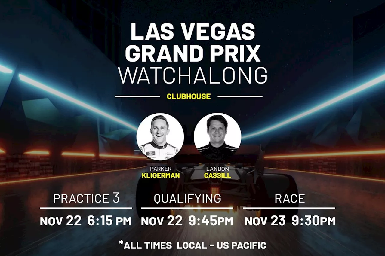 Come watch the Las Vegas Grand Prix with us live in the Motorsport Clubhouse