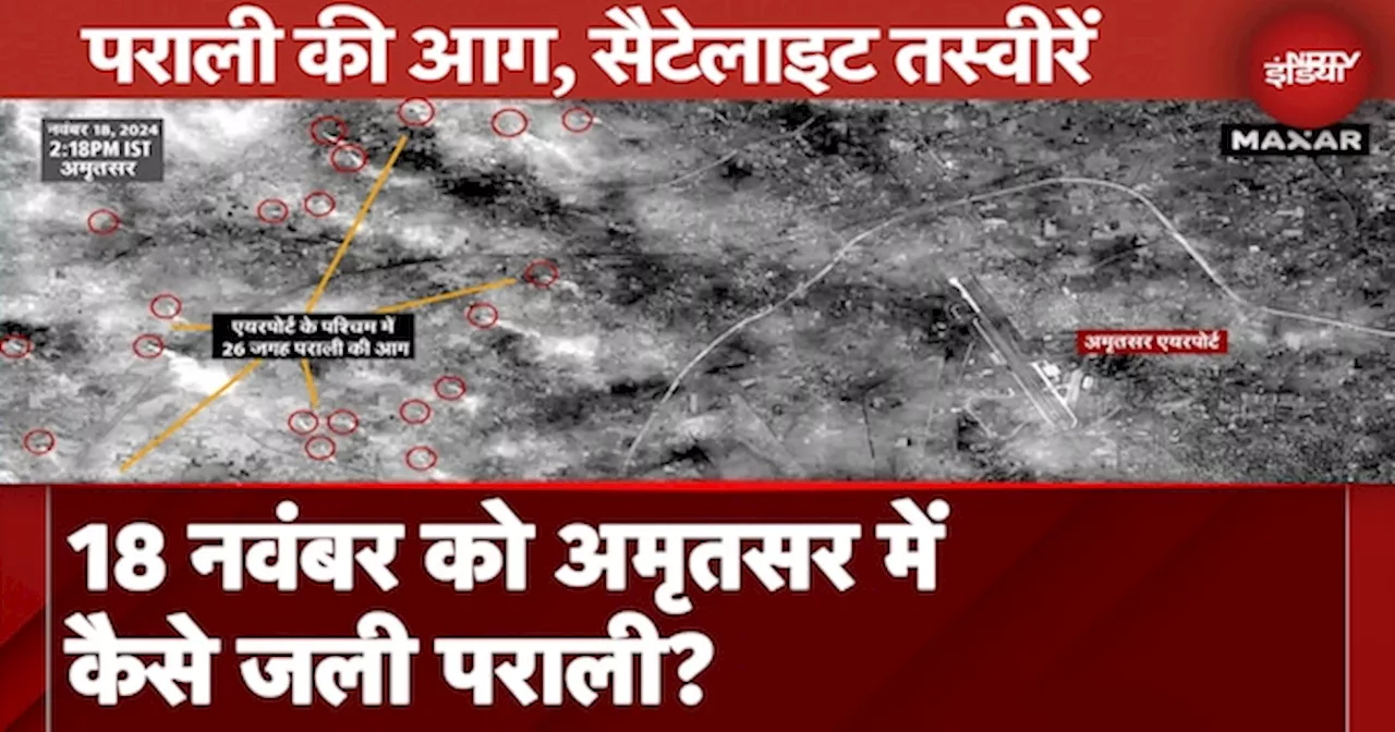 Stubble Burning: Amritsar में MAXAR की तस्वीरों ने दिखाई पराली की असलियत, देखें Satellite Images