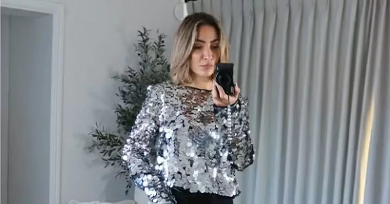 Frankie Bridge stuns in River Island's 'comfy' £55 sequin top