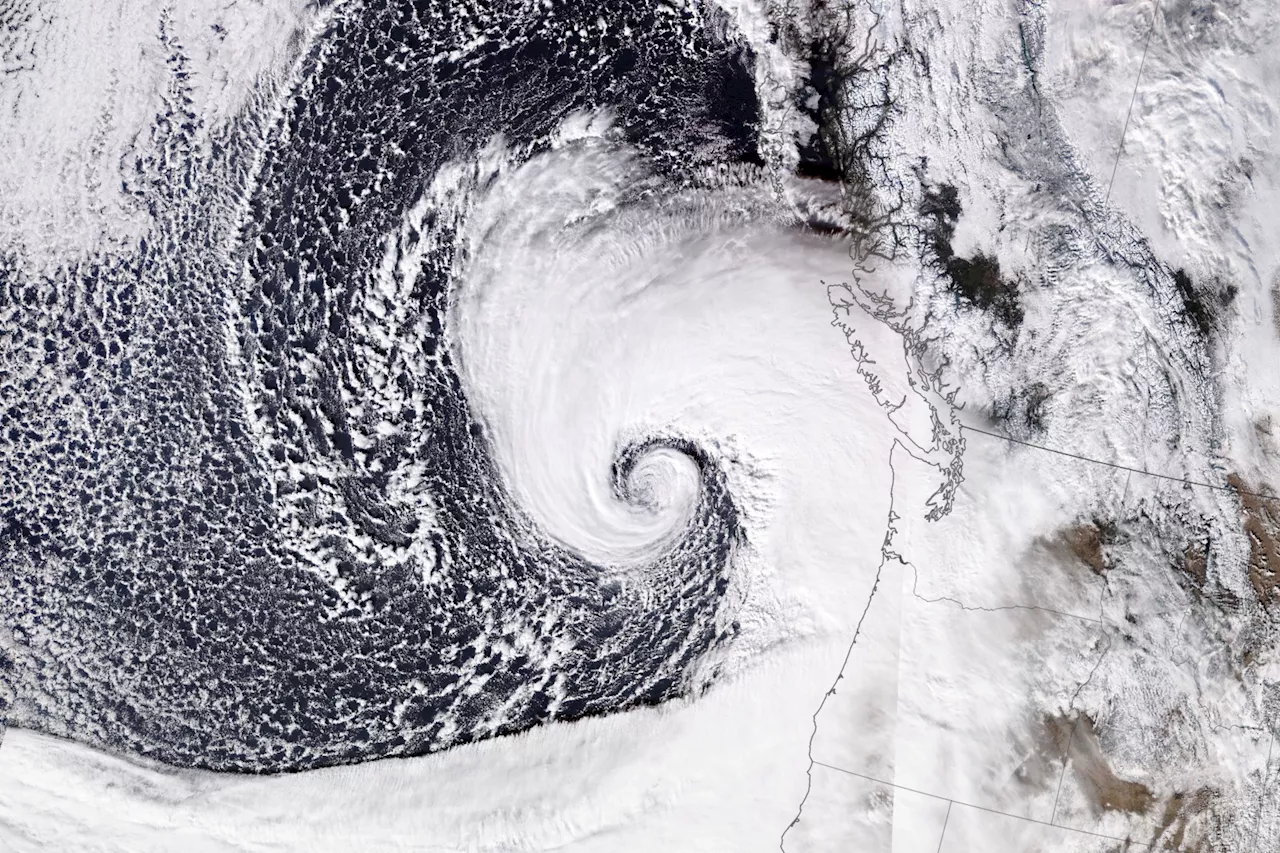 NASA Image Shows Swirling Power of Bomb Cyclone As It Hit Pacific Northwest