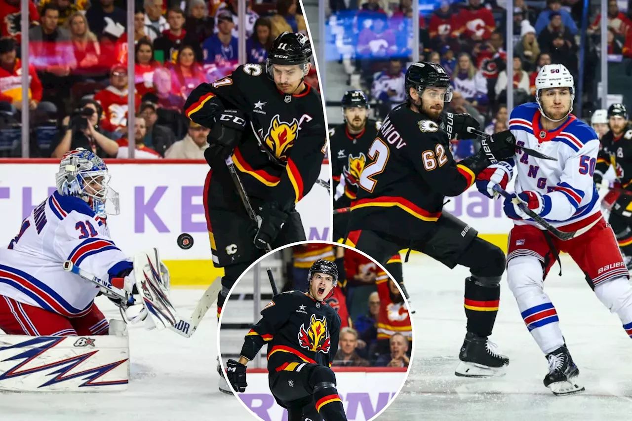 Rangers' win streak ends at three after comeback falls short against Flames