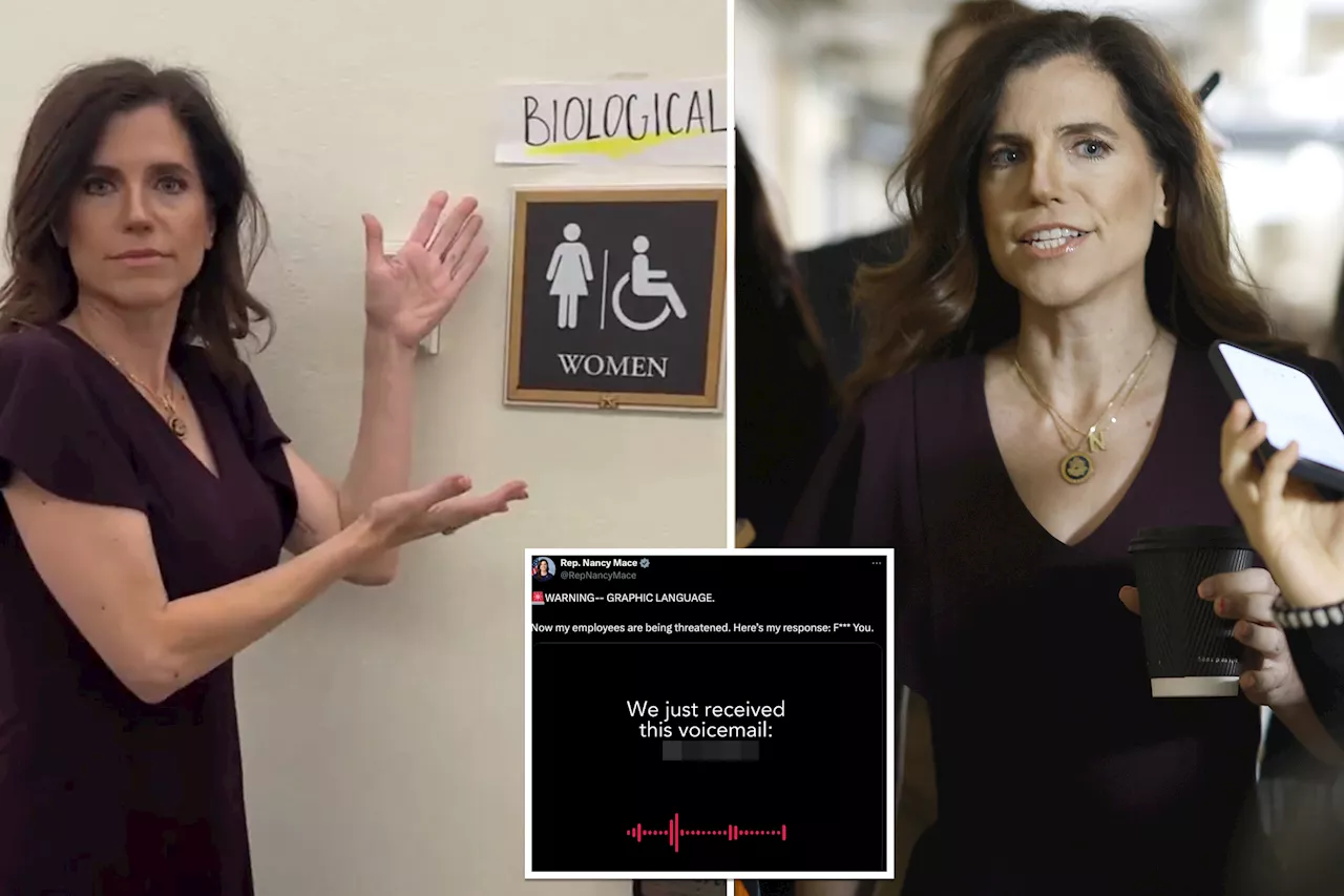 Rep. Nancy Mace shares graphic threat aimed at staffer after push for transgender bathroom restrictions