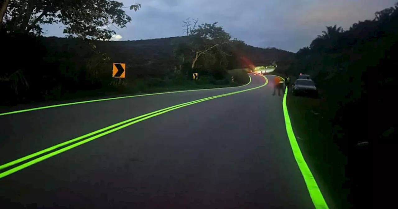 Glow-in-the-dark road markings too costly, gov’t unlikely to proceed further with them