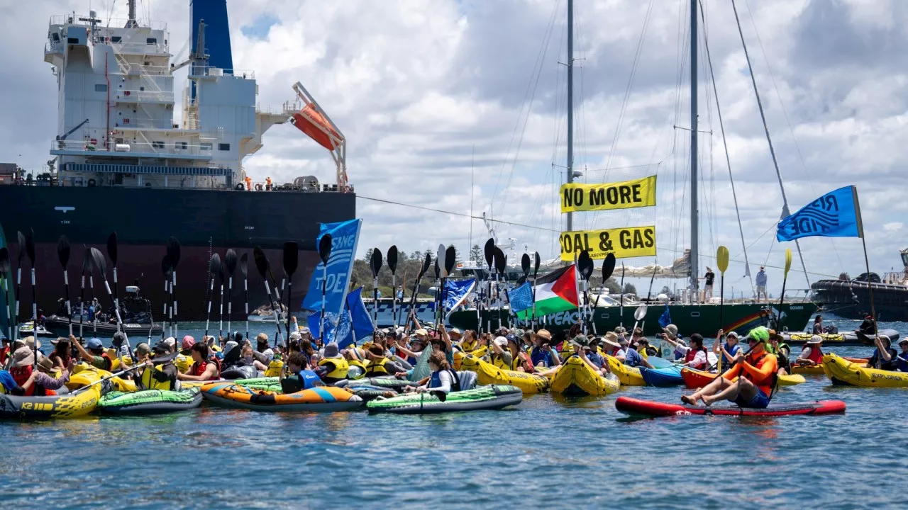 Climate activists kick off first day of Newcastle port protest