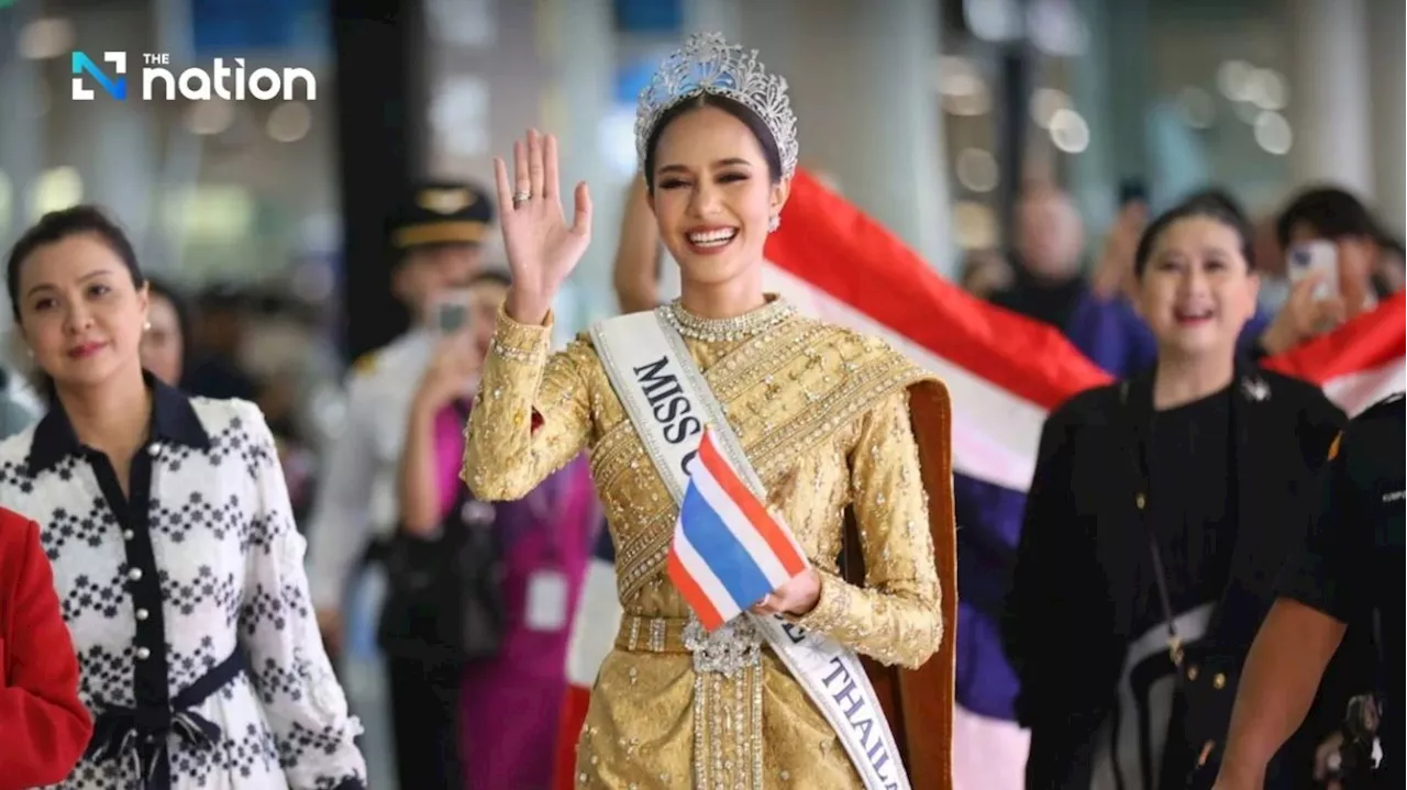 Miss Universe Thailand returns home to a hero's welcome