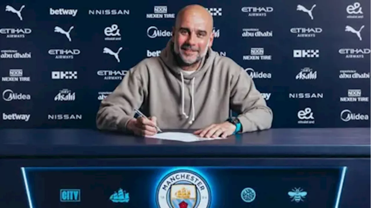 Manchester City manager Guardiola signs new two-year contract