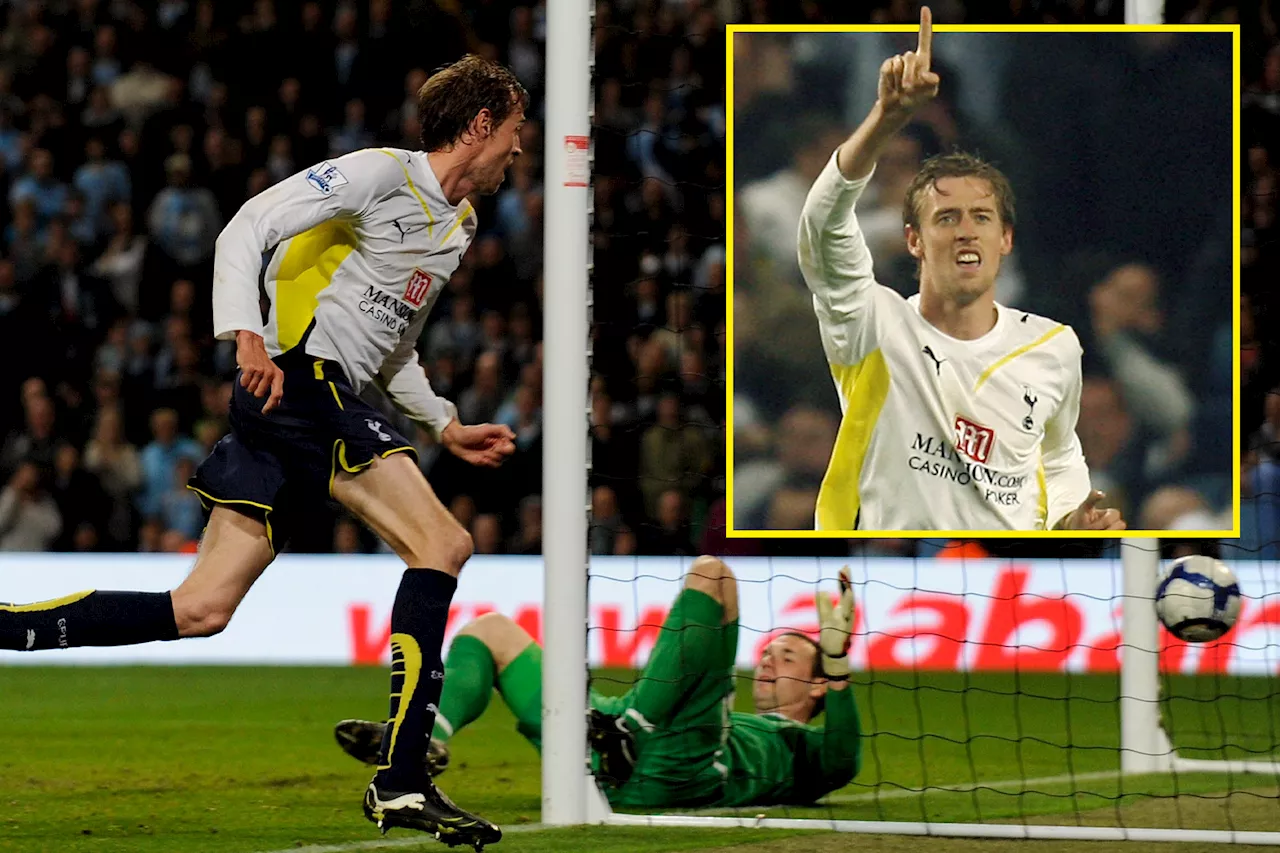 Peter Crouch scored the ‘£15m goal’ against Manchester City to make history for Tottenham...