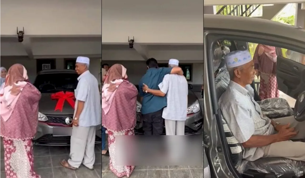 [Video] Kereta Lama Asyik Rosak, Adik-beradik Pakat Hadiahkan Ibu Bapa Proton Saga Baharu Raih Perhatian