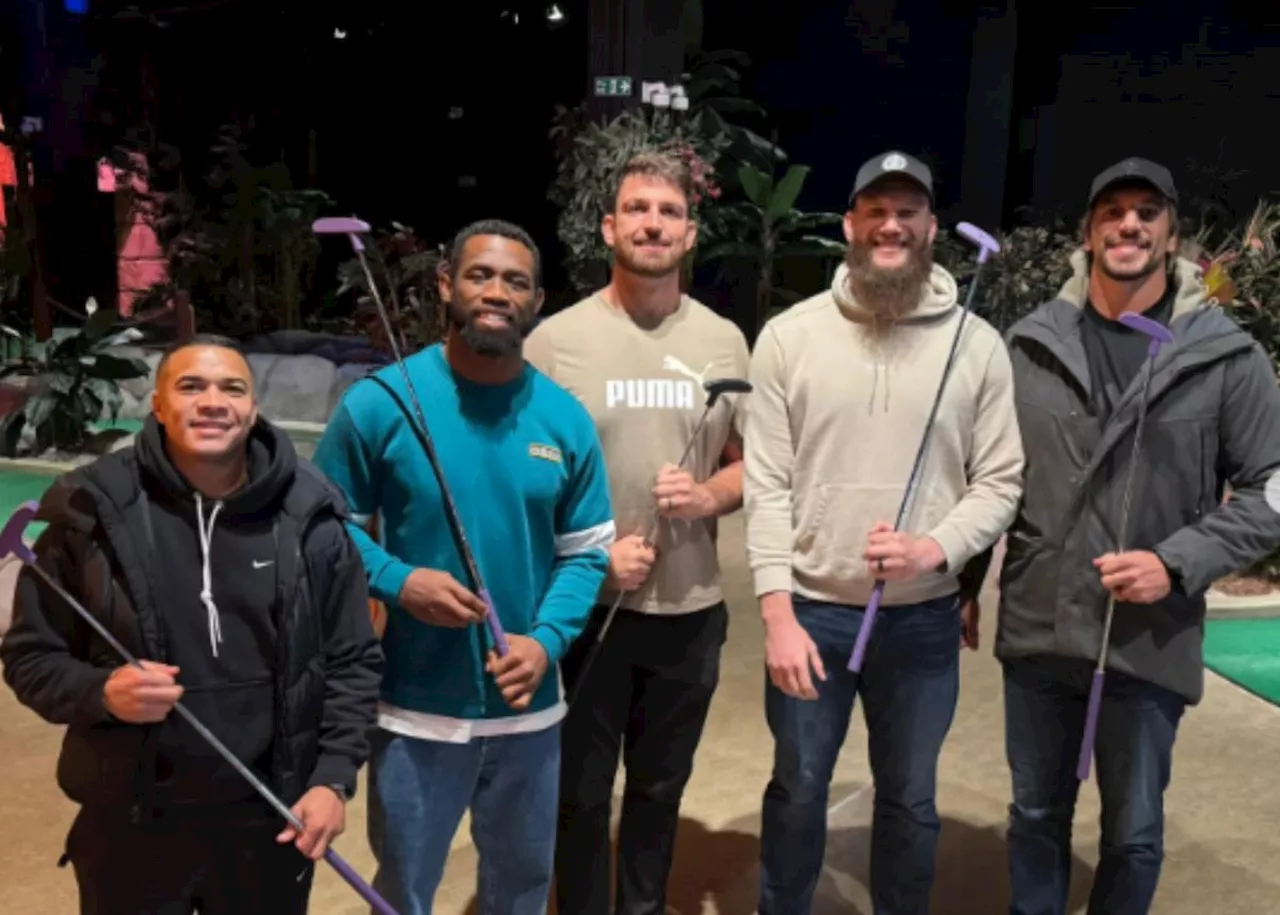 ‘Day off’: Springboks play putt-putt in Cardiff, Wales