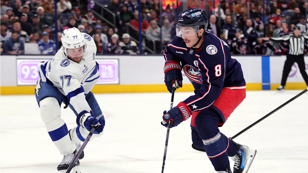 Werenski totals five points, scores OT winner to push Blue Jackets over Lightning