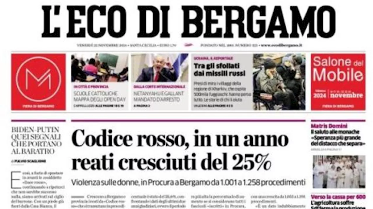 L'Eco di Bergamo titola: 'A Parma ritorna anche Scalvini, difesa forza cinque'