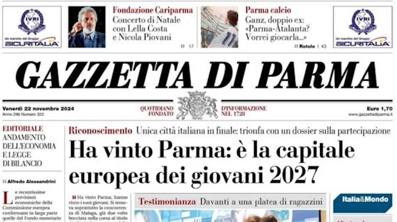 La Gazzetta di Parma apre con Parma-Atalanta vista dall'ex Ganz: 'Vorrei giocarla'