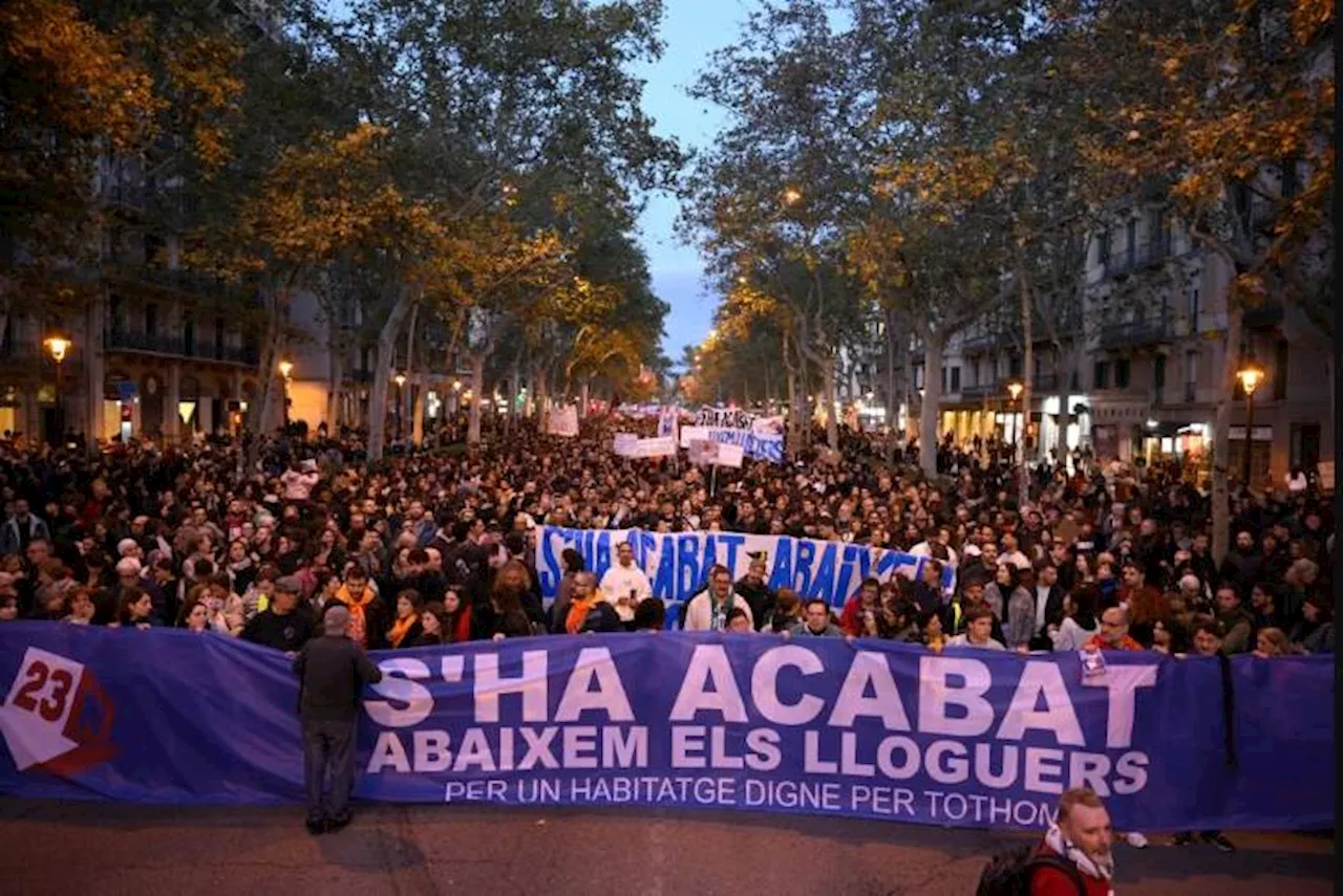 Thousands rally in Barcelona to demand affordable housing