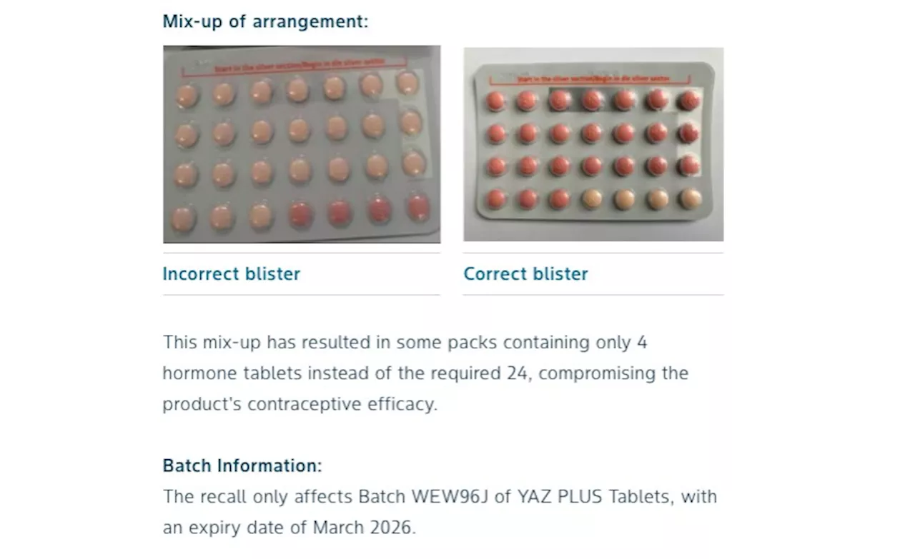 South Africa: Yaz Plus Birth Control Pills Recalled in South Africa Over Packaging Error