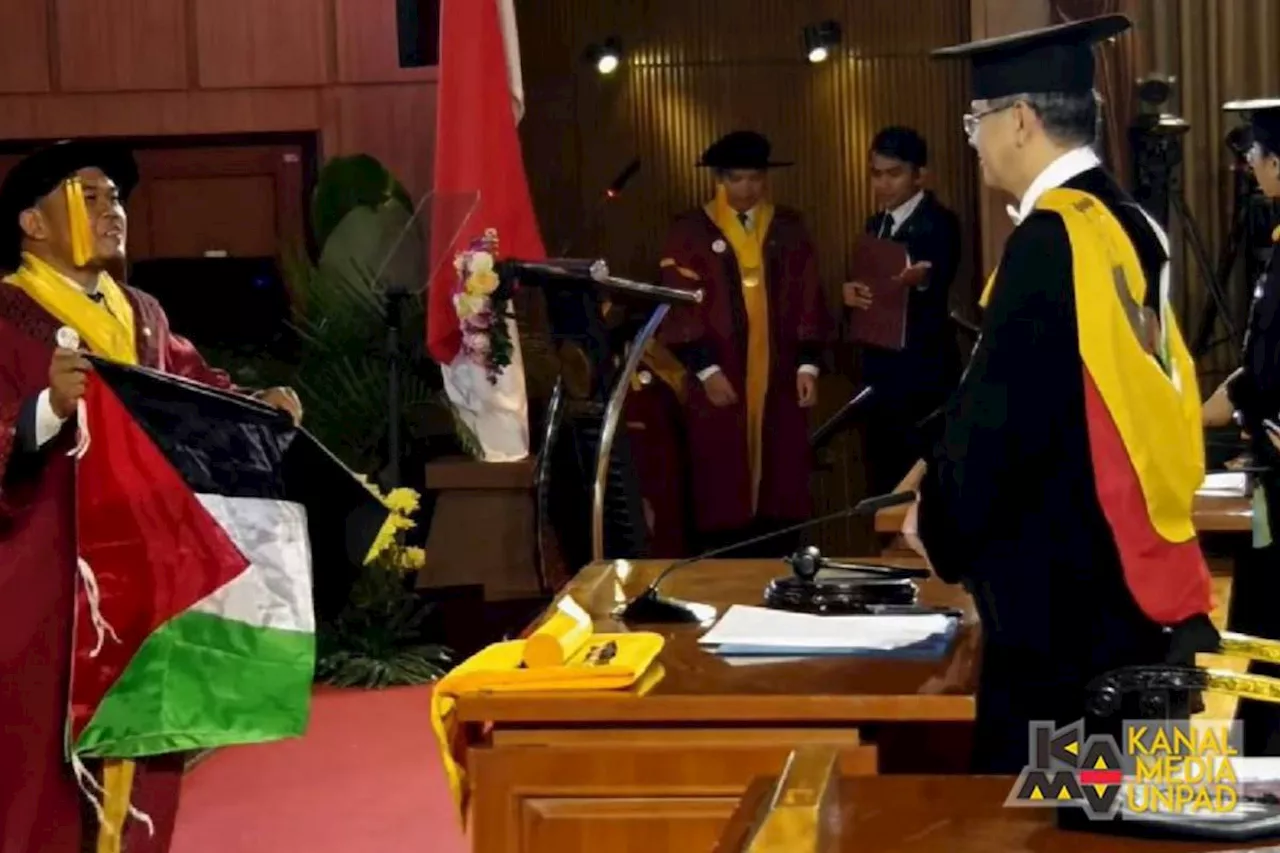 Wisudawan bentangkan bendera Palestina, Unpad sebut bukan pelanggaran