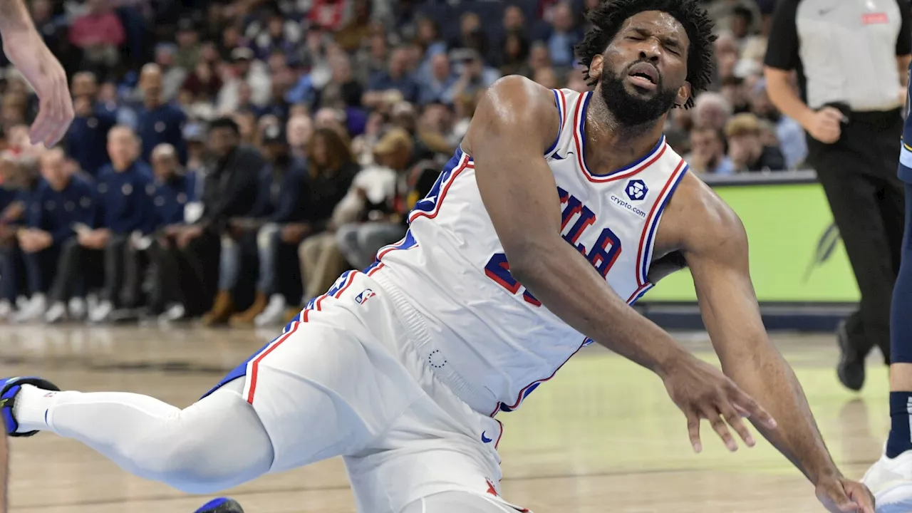 Joel Embiid sidelined due to left knee injury maintenance for 76ers NBA Cup game against Nets