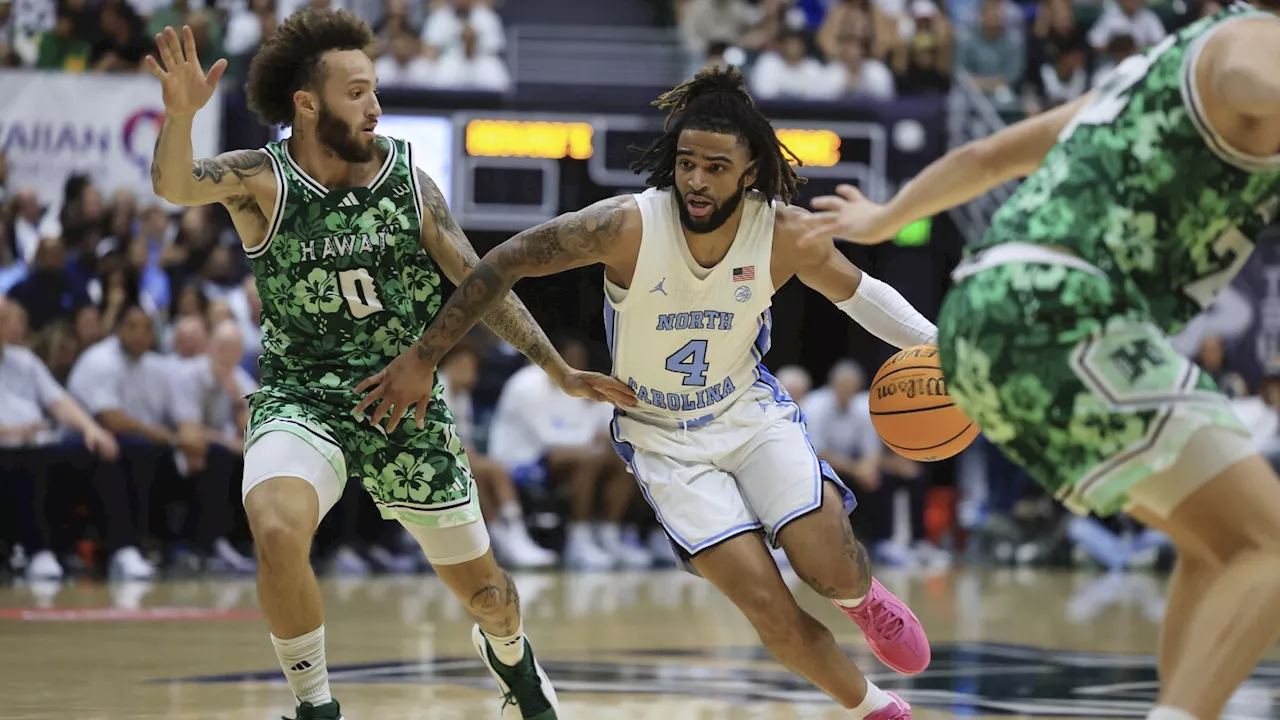 R.J. Davis leads No. 10 UNC past Hawaii 87-69, moves to fourth on Tar Heels' all-time scoring list