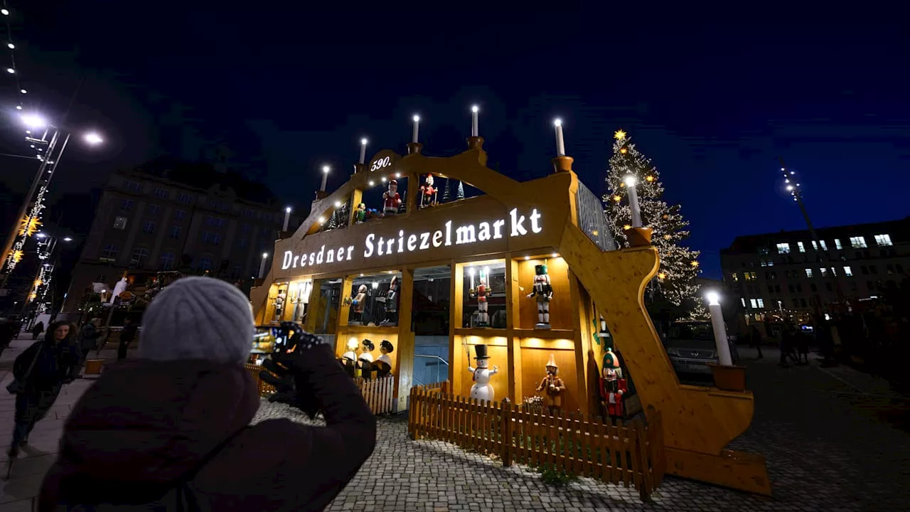 Der Striezelmarkt Dresden wird eröffnet - Ein Blick auf die Lichterwelt und weitere Highlights