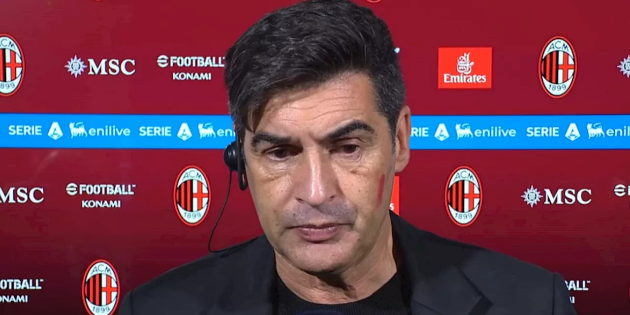 Fonseca: 'Anche io avrei fischiato, ma il Milan è ancora da scudetto'