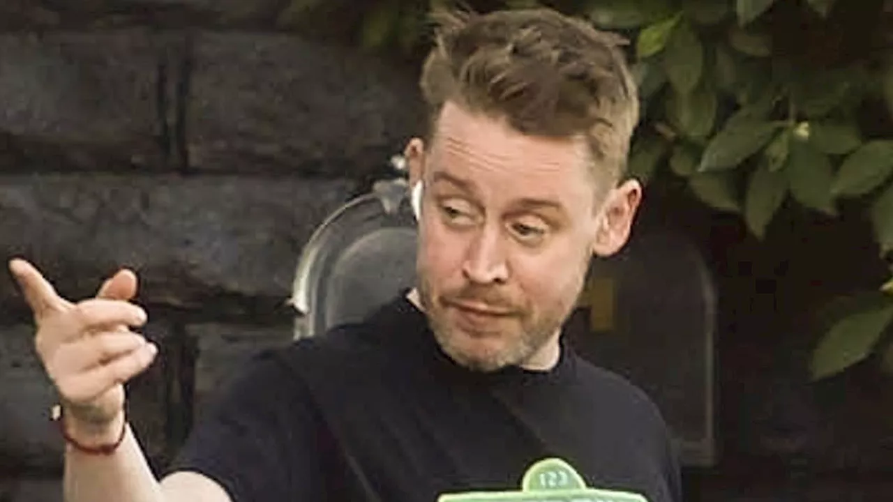 Home Alone star Macaulay Culkin, 44, steps out in Sesame Street shirt with sweet reference to his...