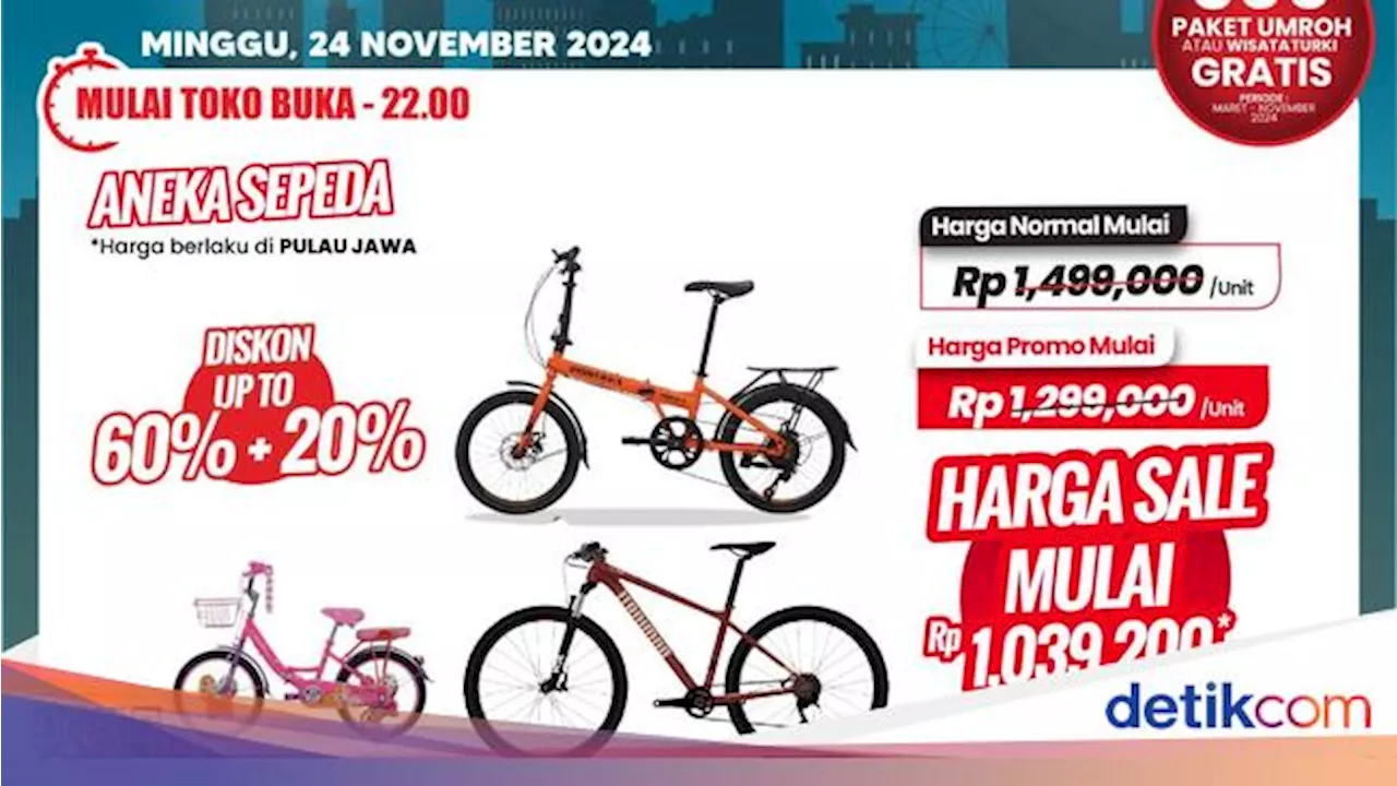 Sepeda Banting Harga di Transmart Full Day Sale! Cuma Rp 1 Jutaan