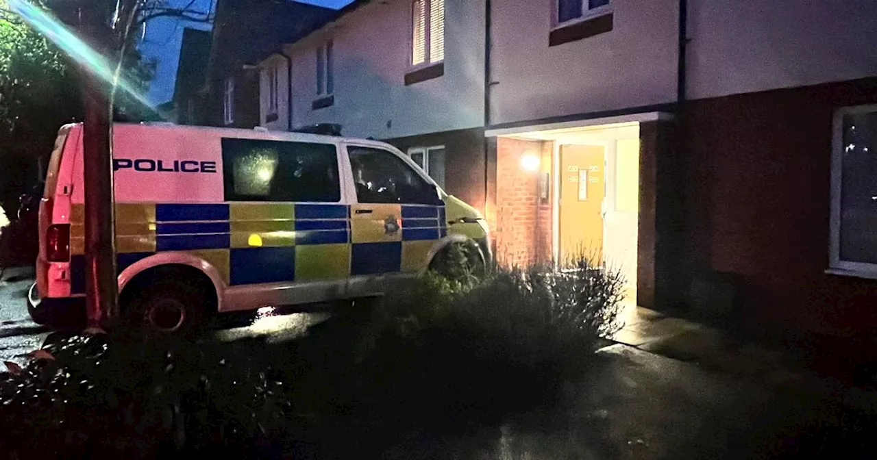 Police remain at the scene of murder probe