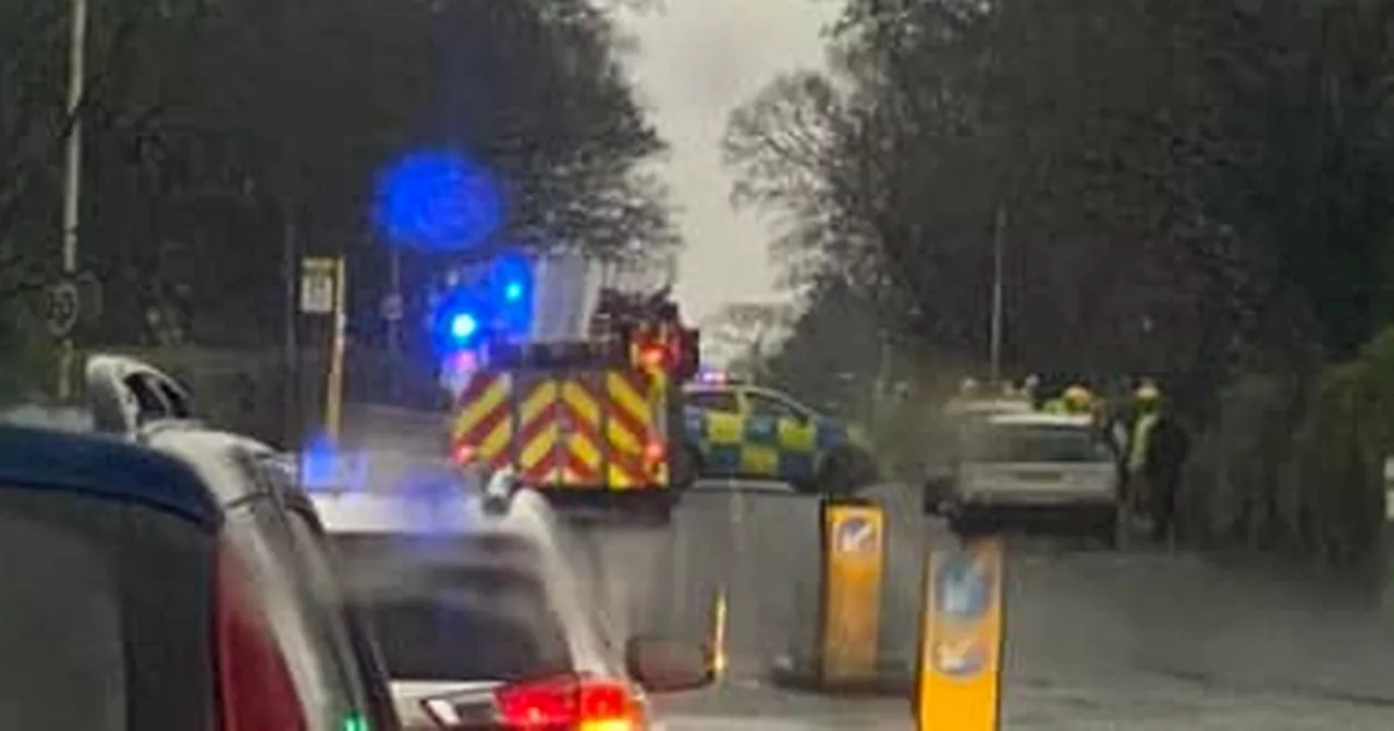 Trains cancelled and police close bridge in Merseyside town