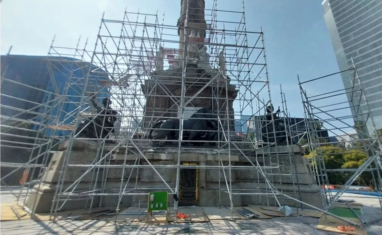 Arranca restauración del Ángel de la Independencia; prevén que trabajos terminen en tres meses