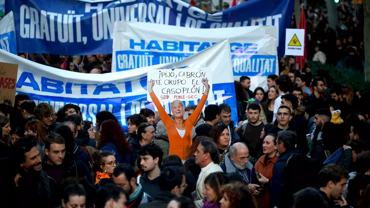 Manifestação histórica em Barcelona exige redução dos preços de aluguel