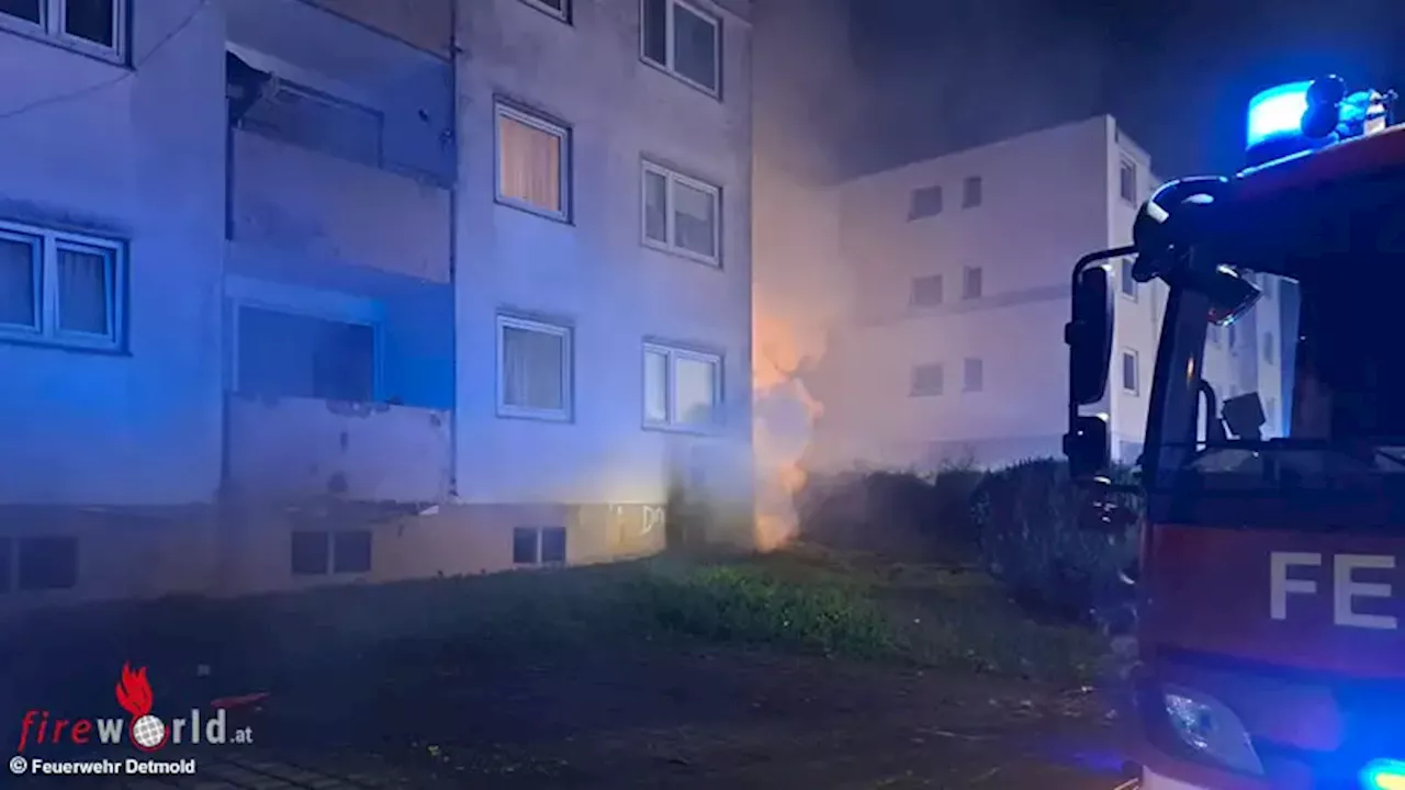 D: Kellerbrand in Detmold → zwei Personen gerettet, Raum mit Schaum geflutet