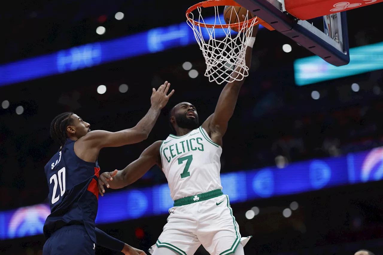 NBA: Jaylen Brown leads second-half surge to push Celtics past Wizards