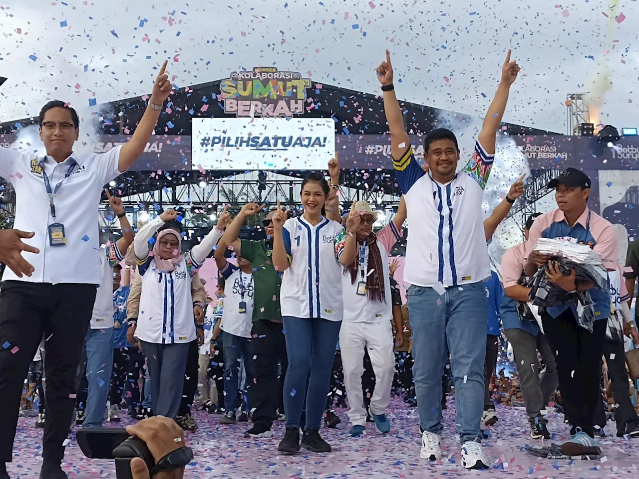 Bobby Nasution-Surya Kampanye Akbar, Perkuat Basis di Medan dan Deli Serdang