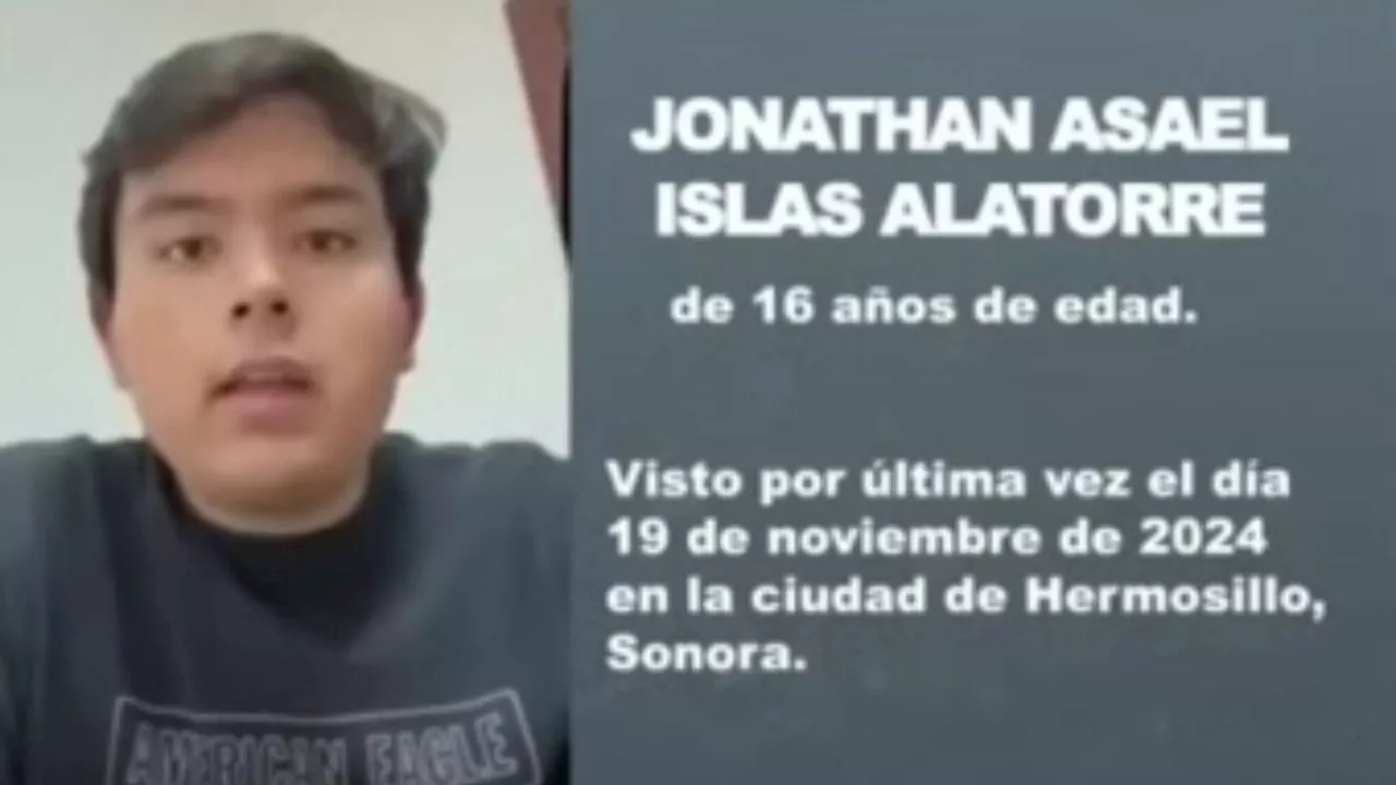 Hallan con vida a Jonathan Asael, joven desaparecido junto a su amigo en Sonora