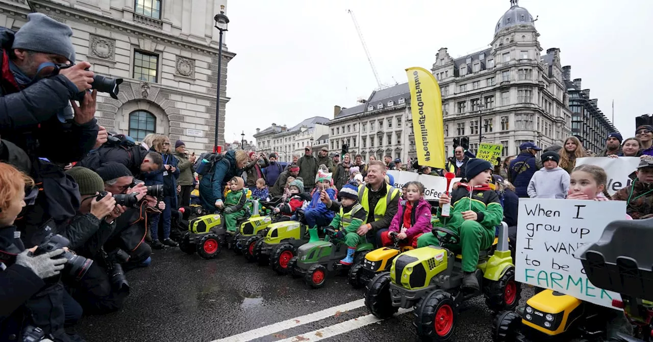 ‘Starmer the Farmer Harmer’ the target of ire as British farmers mobilise in London