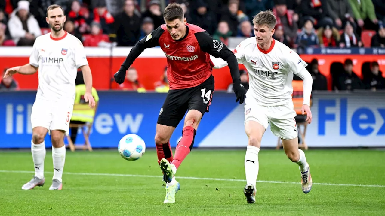 Erst Doppelschlag, dann Dreierpack: Bayer dreht Spiel gegen Heidenheim