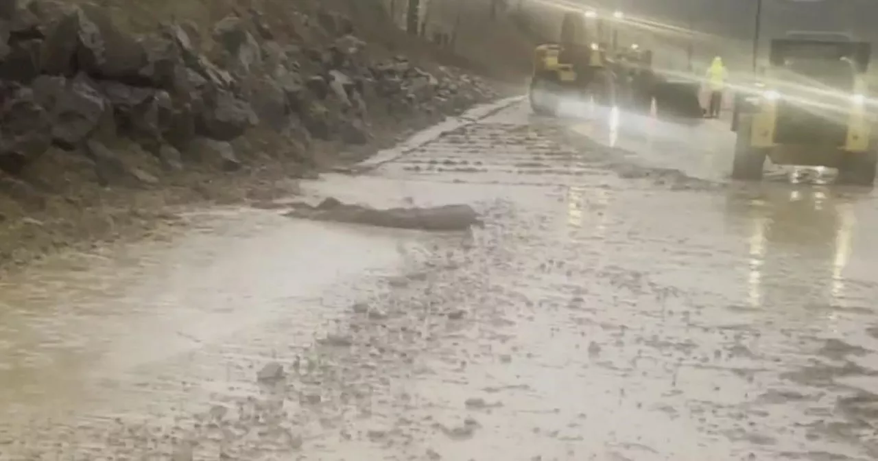 Heavy rain causes mudslide in Sonoma County; Highway 121 temporarily shutdown