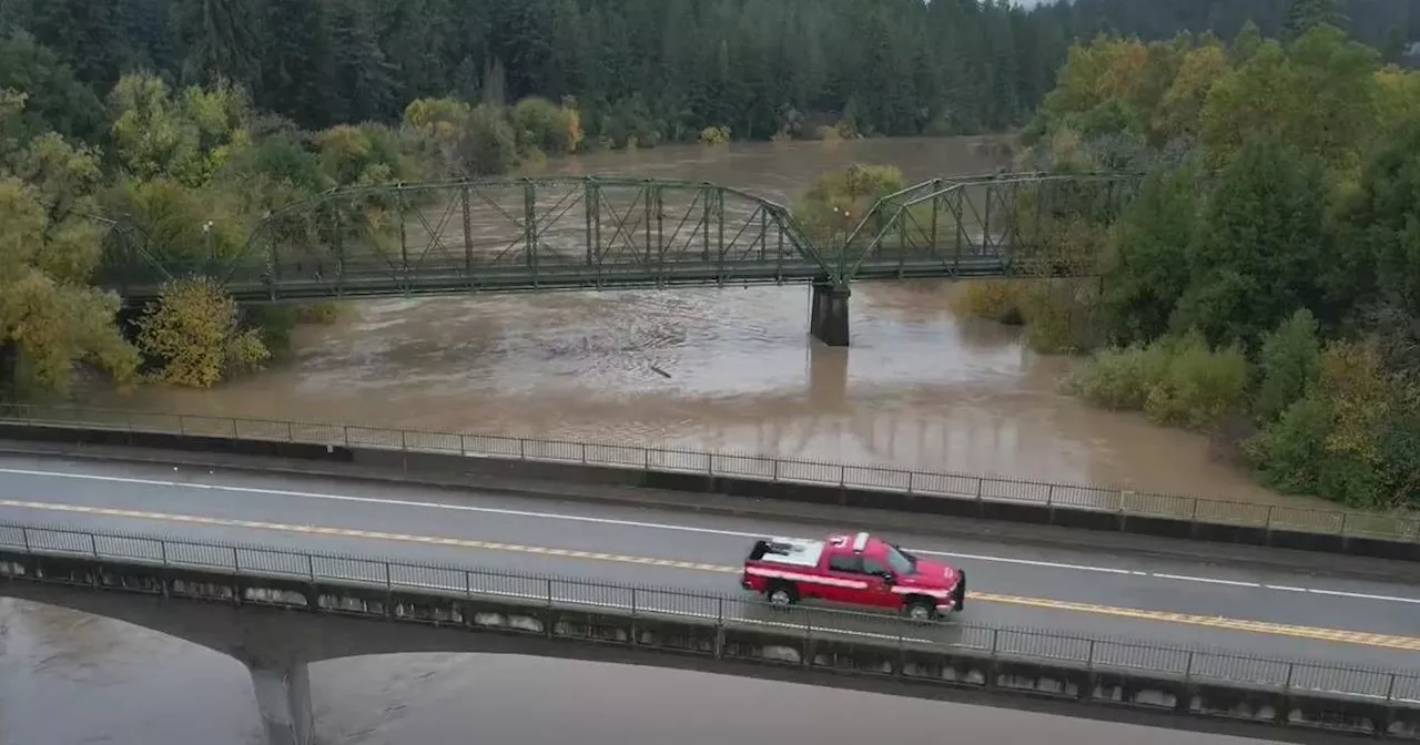 Russian River rising to flood stage as atmospheric river brings more rain than expected