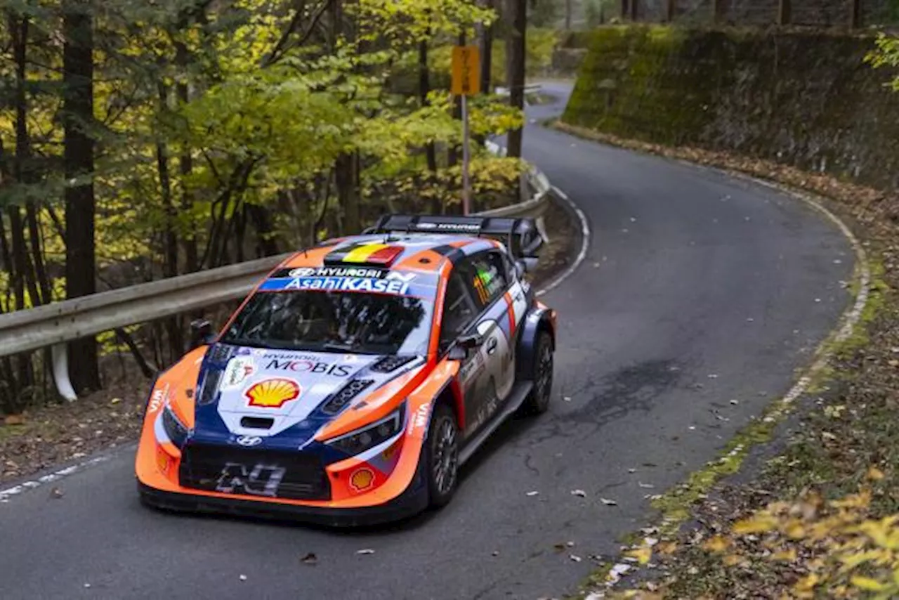 Thierry Neuville est à deux points du titre au rallye du Japon, toujours mené par Ott Tänak