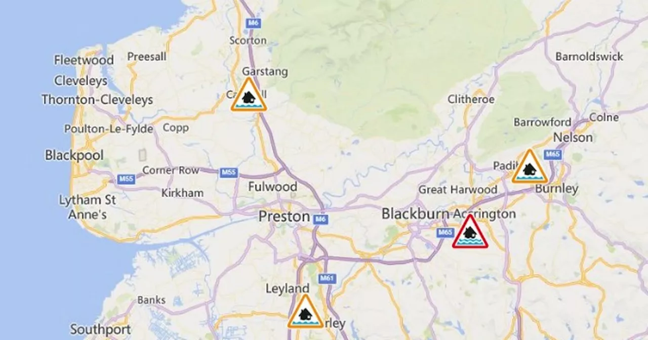 Flood warning and alerts issued for Lancashire as Storm Bert brings heavy rain